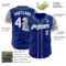 Custom Royal White-Gray Authentic Two Tone Baseball Jersey