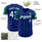 Custom Royal White-Teal Authentic Two Tone Baseball Jersey
