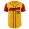 Custom Gold Red-Navy Authentic Two Tone Baseball Jersey