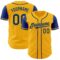 Custom Gold Royal Authentic Two Tone Baseball Jersey