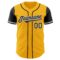 Custom Gold Black-White Authentic Two Tone Baseball Jersey
