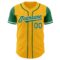 Custom Gold Kelly Green-White Authentic Two Tone Baseball Jersey