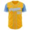 Custom Gold Light Blue-White Authentic Two Tone Baseball Jersey