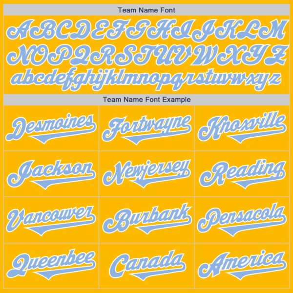 Custom Gold Light Blue-White Authentic Two Tone Baseball Jersey
