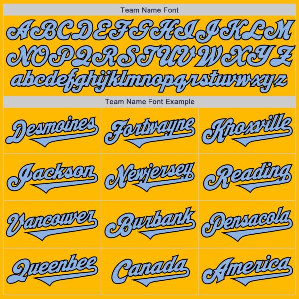 Custom Gold Light Blue-Black Authentic Two Tone Baseball Jersey
