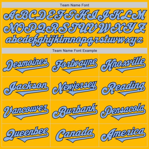 Custom Gold Light Blue-Navy Authentic Two Tone Baseball Jersey