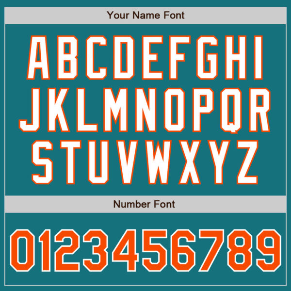 Custom Teal Orange-White Authentic Two Tone Baseball Jersey