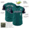 Custom Teal Navy-White Authentic Two Tone Baseball Jersey
