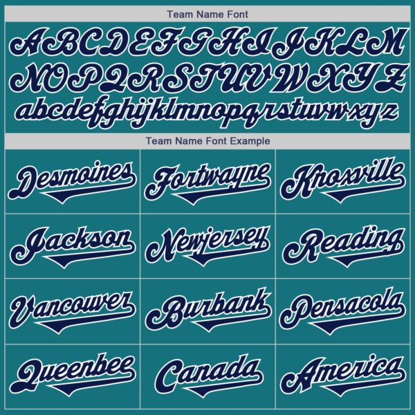 Custom Teal Navy-White Authentic Two Tone Baseball Jersey