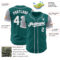 Custom Teal White-Gray Authentic Two Tone Baseball Jersey