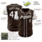 Custom Brown White Authentic Two Tone Baseball Jersey