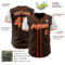 Custom Brown Orange-White Authentic Two Tone Baseball Jersey