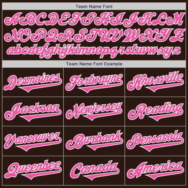 Custom Brown Pink-White Authentic Two Tone Baseball Jersey