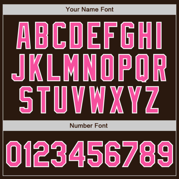 Custom Brown Pink-White Authentic Two Tone Baseball Jersey