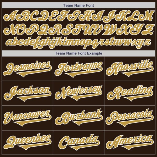 Custom Brown Old Gold-White Authentic Two Tone Baseball Jersey