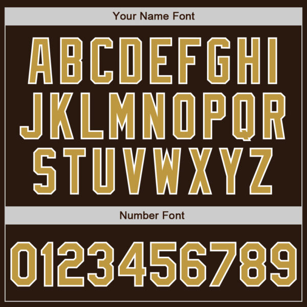 Custom Brown Old Gold-White Authentic Two Tone Baseball Jersey