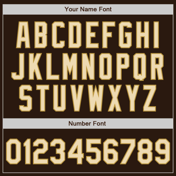 Custom Brown Cream-Old Gold Authentic Two Tone Baseball Jersey