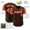 Custom Brown Orange-White Authentic Two Tone Baseball Jersey