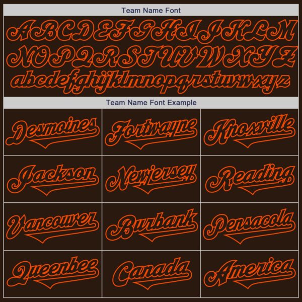 Custom Brown Orange Authentic Two Tone Baseball Jersey