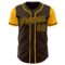 Custom Brown Gold Authentic Two Tone Baseball Jersey