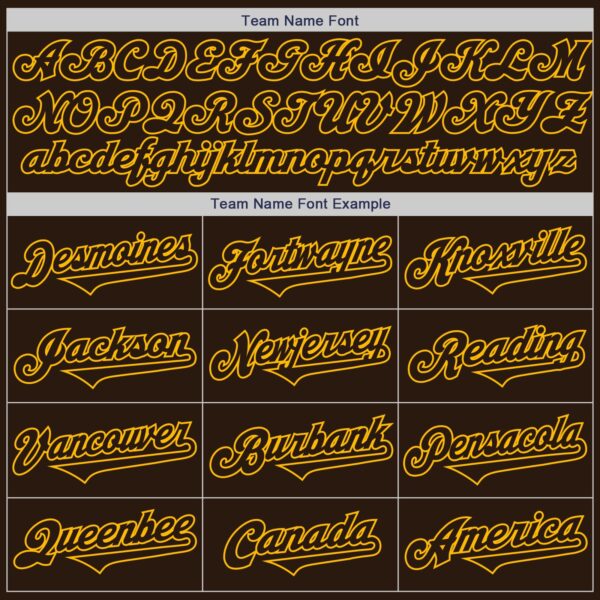 Custom Brown Gold Authentic Two Tone Baseball Jersey