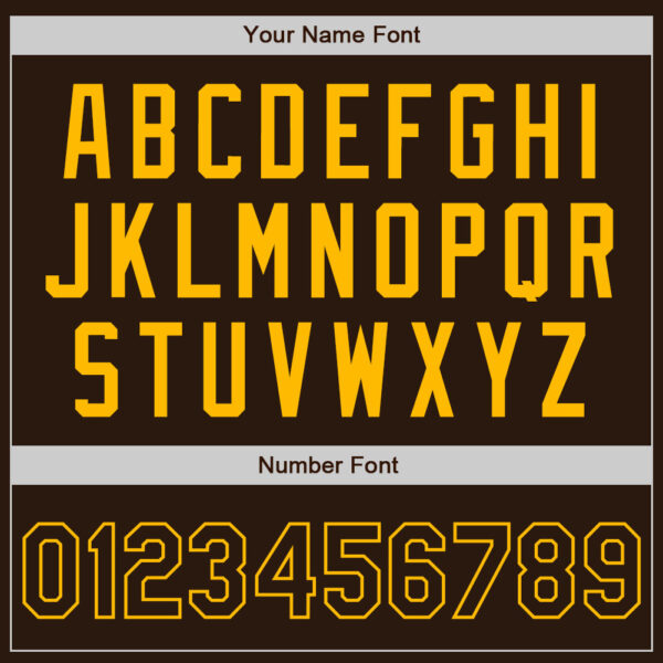Custom Brown Gold Authentic Two Tone Baseball Jersey