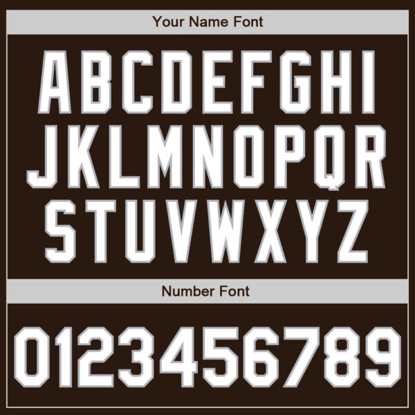 Custom Brown White-Gray Authentic Two Tone Baseball Jersey