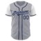 Custom Gray Navy-White Authentic Two Tone Baseball Jersey