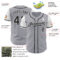 Custom Gray Black-White Authentic Two Tone Baseball Jersey