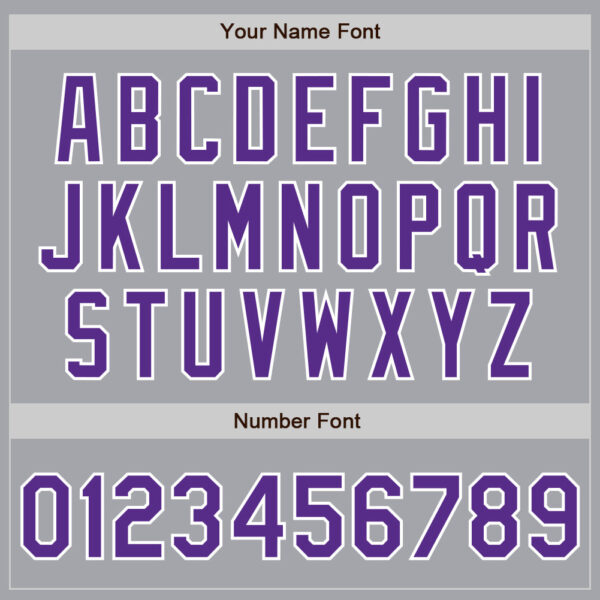 Custom Gray Purple-White Authentic Two Tone Baseball Jersey
