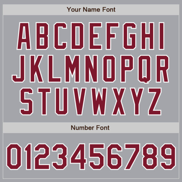 Custom Gray Crimson-White Authentic Two Tone Baseball Jersey