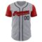 Custom Gray Red-Black Authentic Two Tone Baseball Jersey