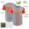 Custom Gray Orange-White Authentic Two Tone Baseball Jersey