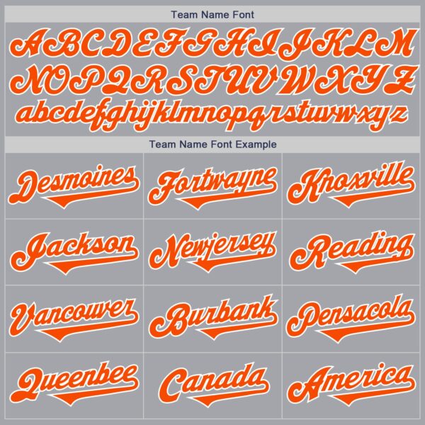 Custom Gray Orange-White Authentic Two Tone Baseball Jersey