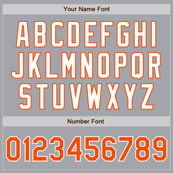 Custom Gray Orange-White Authentic Two Tone Baseball Jersey