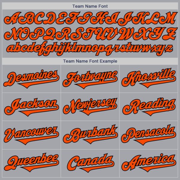 Custom Gray Orange-Black Authentic Two Tone Baseball Jersey