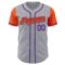 Custom Gray Orange-Purple Authentic Two Tone Baseball Jersey