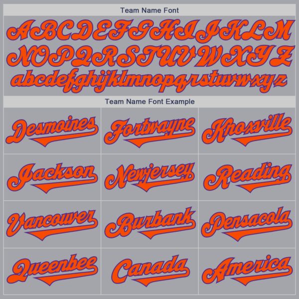 Custom Gray Orange-Purple Authentic Two Tone Baseball Jersey
