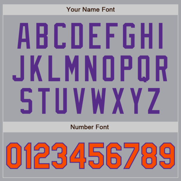 Custom Gray Orange-Purple Authentic Two Tone Baseball Jersey