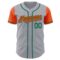 Custom Gray Orange-Kelly Green Authentic Two Tone Baseball Jersey