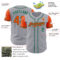 Custom Gray Orange-Kelly Green Authentic Two Tone Baseball Jersey