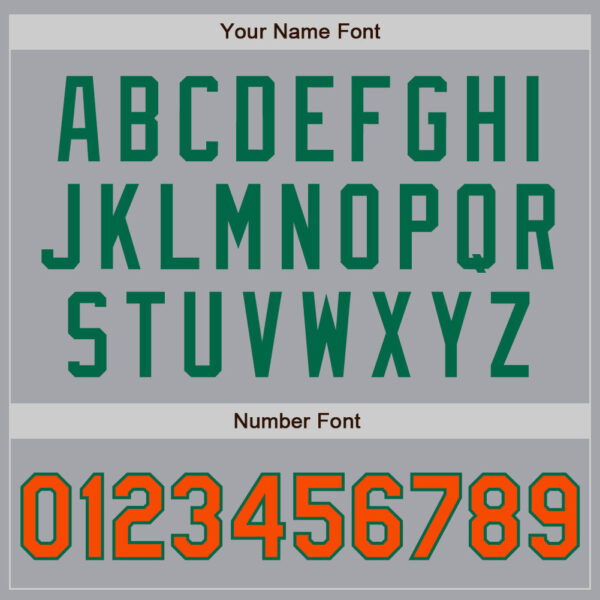 Custom Gray Orange-Kelly Green Authentic Two Tone Baseball Jersey
