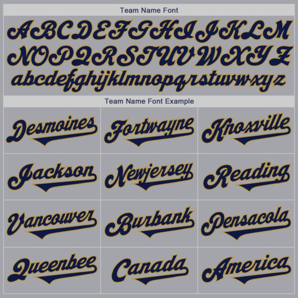 Custom Gray Navy-Old Gold Authentic Two Tone Baseball Jersey