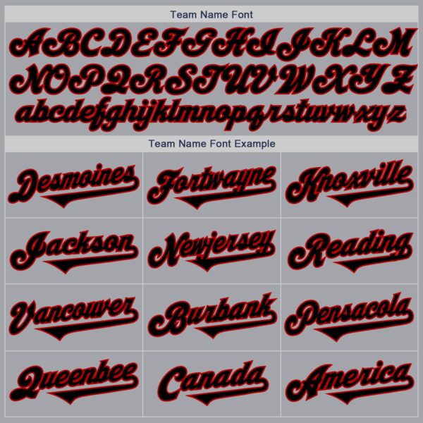 Custom Gray Black-Red Authentic Two Tone Baseball Jersey