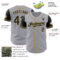 Custom Gray Black-Old Gold Authentic Two Tone Baseball Jersey