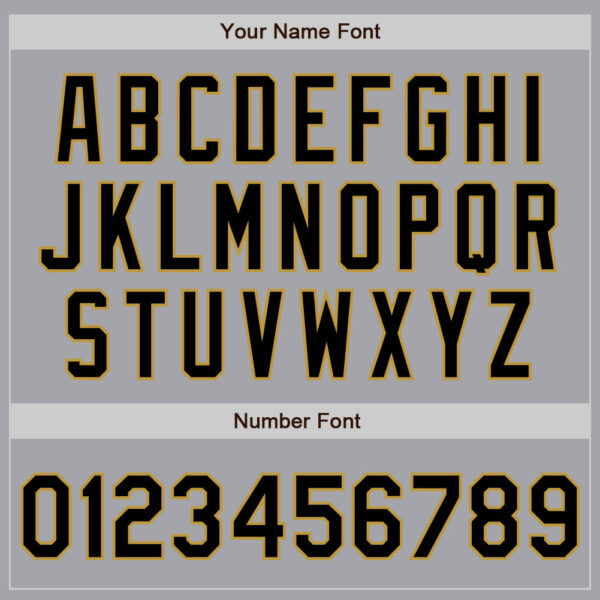 Custom Gray Black-Old Gold Authentic Two Tone Baseball Jersey