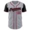 Custom Gray Black-Crimson Authentic Two Tone Baseball Jersey