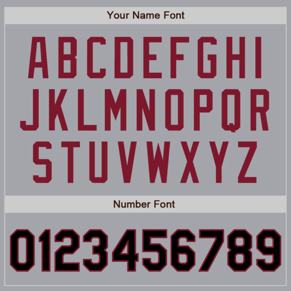 Custom Gray Black-Crimson Authentic Two Tone Baseball Jersey