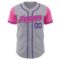Custom Gray Pink-Purple Authentic Two Tone Baseball Jersey