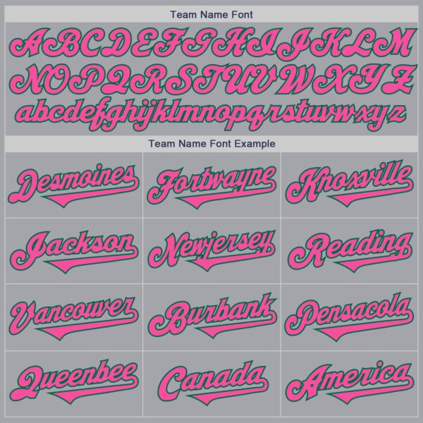 Custom Gray Pink-Kelly Green Authentic Two Tone Baseball Jersey